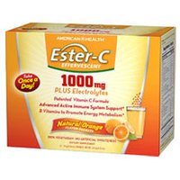 Ester-C Effervescent Powder, Natural Orange Flavor, 21 Packets, American Health