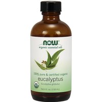 Eucalyptus Globulus Oil, Certified Organic Essential Oil, 4 oz, NOW Foods