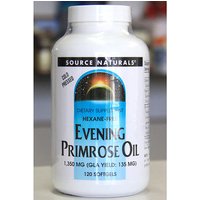 Evening Primrose Oil 1350 mg (GLA 135 mg) Hexane-Free, 120 Softgels, Source Naturals