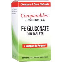 Fe Gluconate Iron Tablet, 100 Tablets, Windmill Health Products