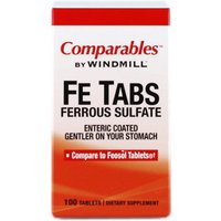 FE Tabs Ferrous Sulfate, 100 Tablets, Windmill Health Products