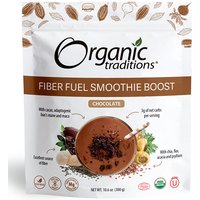 Fiber Fuel Smoothie Boost, Chocolate, 10.6 oz (300 g), Organic Traditions