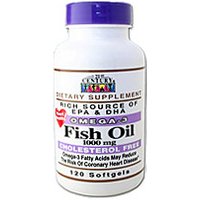 Fish Oil 1000 mg Omega-3 120 Softgels, 21st Century Health Care