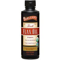 Flax Oil Liquid, Organic, 12 oz, Barleans Organic Oils