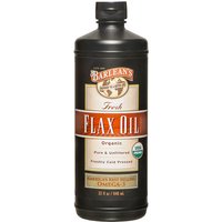 Flax Oil Liquid, Organic, 32 oz, Barleans Organic Oils