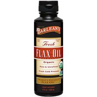 Flax Oil Liquid, Organic, 8 oz, Barleans Organic Oils