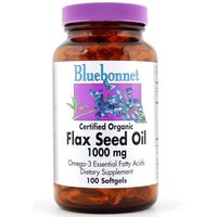 Flax Seed Oil 1000 mg, Certified Organic, 250 Softgels, Bluebonnet Nutrition