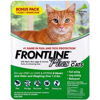 Flea and Tick Cat Treatment, 7+1 Doses, Frontline Plus