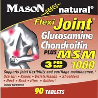 Flexi-Joint Glucosamine Chondroitin Plus MSM 1000, 90 Tablets, Mason Natural