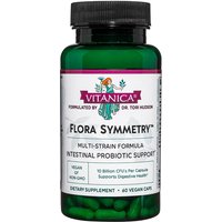 Flora Symmetry, Intestinal Probiotic Support, 60 Vegetarian Capsules, Vitanica