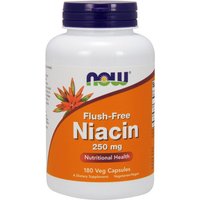 Flush-Free Niacin 250mg 180 Vcaps, NOW Foods