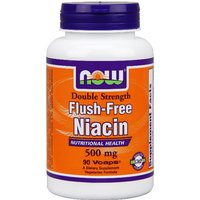 Flush-Free Niacin 500 mg, Double Strength, 90 Vegetarian Capsules, NOW Foods