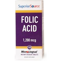 Folic Acid 1200 mcg, 100 Instant Dissolve Tablets, Superior Source