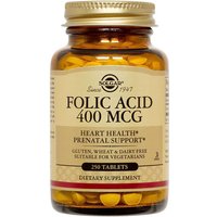 Folic Acid 400 mcg, 250 Tablets, Solgar