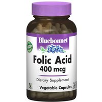 Folic Acid 400 mcg, 90 Vegetable Capsules, Bluebonnet Nutrition