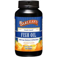 Fresh Catch Fish Oil, Orange Flavor, 250 Softgels, Barleans Organic Oils