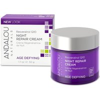 Resveratrol Q10 Night Repair Cream, 1.7 oz, Andalou Naturals
