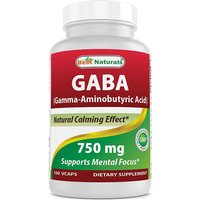 GABA 750 mg, 100 Vegetarian Capsules, Best Naturals