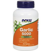 Garlic 5000, Odor Controlled, 90 Tablets, NOW Foods