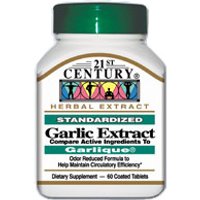 Garlic Extract Odor Reduced 60 Coated Tablets, 21st Century Health Care