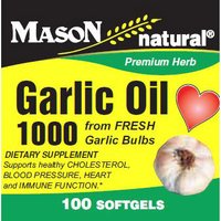 Garlic Oil 1000, 100 Softgels, Mason Natural