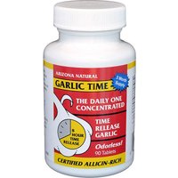 Garlic Time, Odorless Time Release Garlic, Value Size, 180 Tablets, Arizona Natural