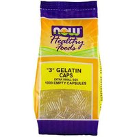 Gelatin Caps #3 - Empty Capsules, 1000 gel caps, NOW Foods