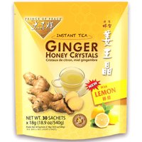 Ginger Honey Crystals with Lemon Instant Tea, 30 Sachets, Prince of Peace