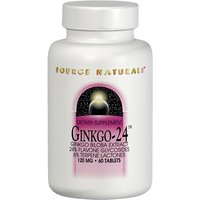 Ginkgo-24 Ginkgo Biloba Extract 120mg 30 tabs from Source Naturals