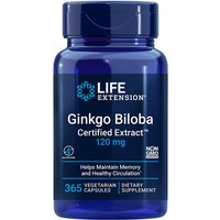 Ginkgo Biloba Certified Extract 120 mg, 365 Vegetarian Capsules, Life Extension