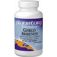 Ginkgo Awareness (Ginkgo - Gotu Kola Complex) 120 tabs, Planetary Herbals