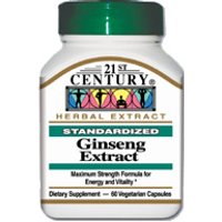 Ginseng Extract 60 Vegetarian Capsules, 21st Century Health Care
