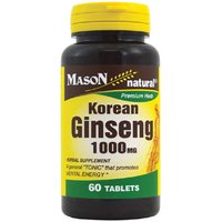 Ginseng (Korean) 1000 mg, 60 Tablets, Mason Natural
