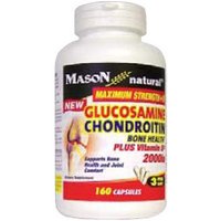 Glucosamine Chondroitin Plus Vitamin D3 2000 IU, 160 Capsules, Mason Natural