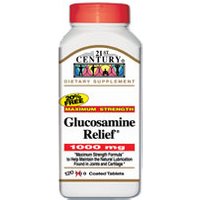 Glucosamine Relief 1000 mg 120 Tablets, 21st Century Health Care