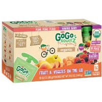 GoGo Squeez Fruit & Veggiez, Organic Fruit & Veggies On the Go Pouch, 3.2 oz x 16 ct