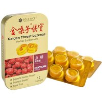 Golden Throat Lozenge, Sugar Free, Hawthorn Flavor, 12 Lozenges