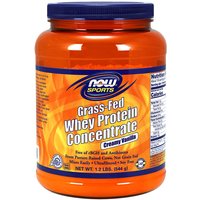 Grass-Fed Whey Protein Concentrate Powder - Creamy Vanilla, 1.2 lb, NOW Foods