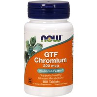 GTF Chromium 200 mcg Yeast Free, 100 Tablets, NOW Foods