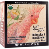 Natural Hair Color & Conditioner, Light Red, 4 oz, Light Mountain Henna