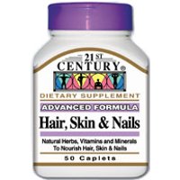 Hair, Skin & Nails 50 Caplets, 21st Century Health Care