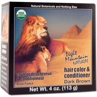 Natural Hair Color & Conditioner, Dark Brown, 4 oz, Light Mountain Henna