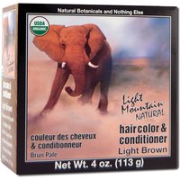 Natural Hair Color & Conditioner, Light Brown, 4 oz, Light Mountain Henna