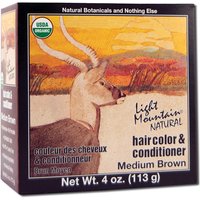 Natural Hair Color & Conditioner, Medium Brown, 4 oz, Light Mountain Henna