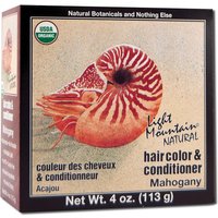 Natural Hair Color & Conditioner, Mahogany, 4 oz, Light Mountain Henna