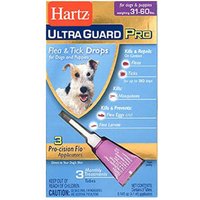 Hartz Ultra Guard Pro Flea & Tick Drops For Dogs 31lbs-60lbs, 3 Monthly Treatments