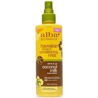 Hawaiian Leave-In Conditioning Mist, Drink It Up Coconut Milk, 8 oz, Alba Botanica