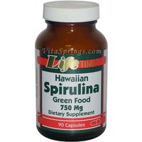 Hawaiian Spirulina 750 mg, 100 Capsules, LifeTime
