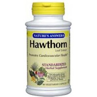 Hawthorn Leaf Extract Standardized 60 vegicaps from Natures Answer