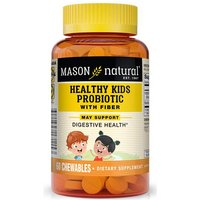 Healthy Kids Probiotic with Fiber, 60 Chewable Tablets, Mason Natural